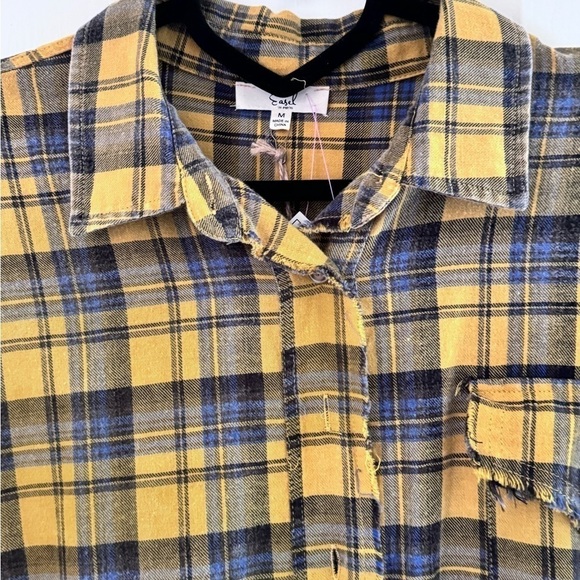 Mineral Washed Plaid Shirt - Picture 9 of 9